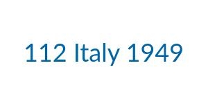 112 Italy 1949