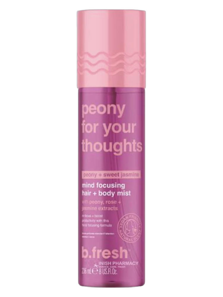 b.fresh peony for your thoughts mind focusing hair + body mist